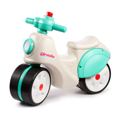 Falk Strada Trottinette pour tout-petits à roues silencieuses - Crème et vert - Petits aventuriers - 59 x 24 x 48 cm - 1