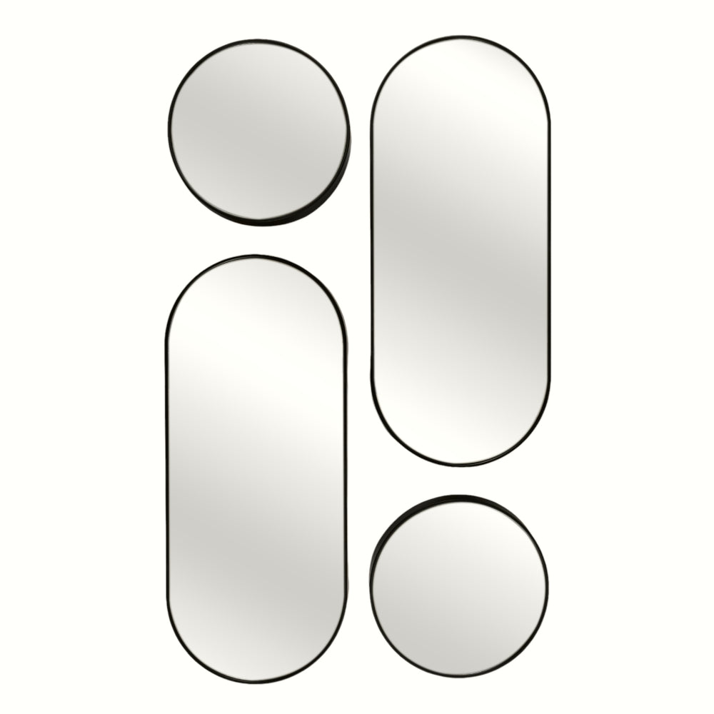 Miroir rond et ovale Versa Noir X4 M4