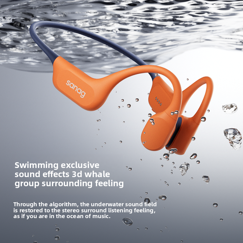 Sanag B77S Pro Max Écouteurs de natation à conduction osseuse IPX8, 64 Go - Gris