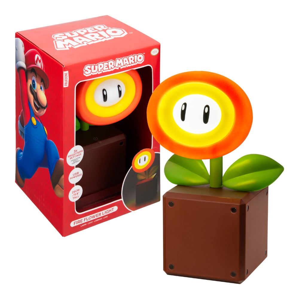 Super Mario Lampe Fleur de Feu - sous licence officielle - Fonctionne avec piles
