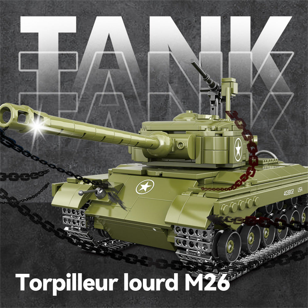 CAYI M26 Ensemble de Blocs de Construction 764 Pièces Char Lourd pour Constructeurs Amateurs