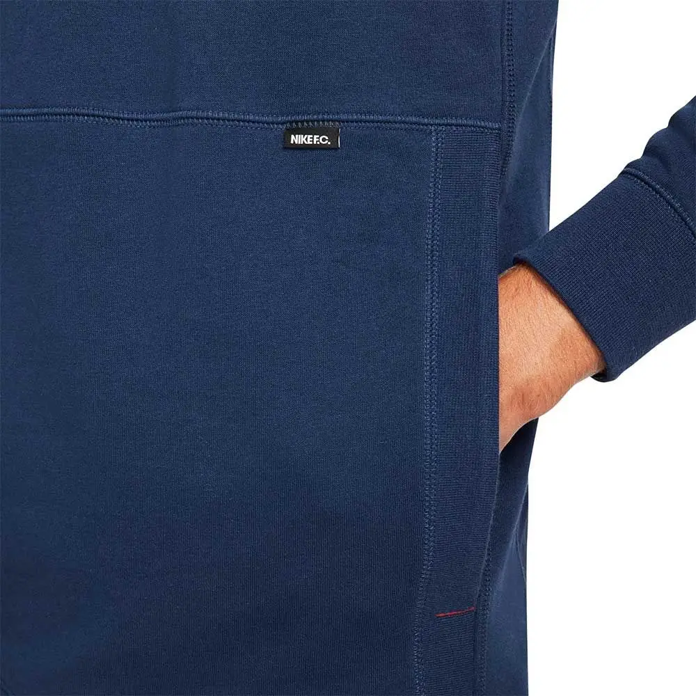 NIKE FC Sweat à capuche polaire bleu marine