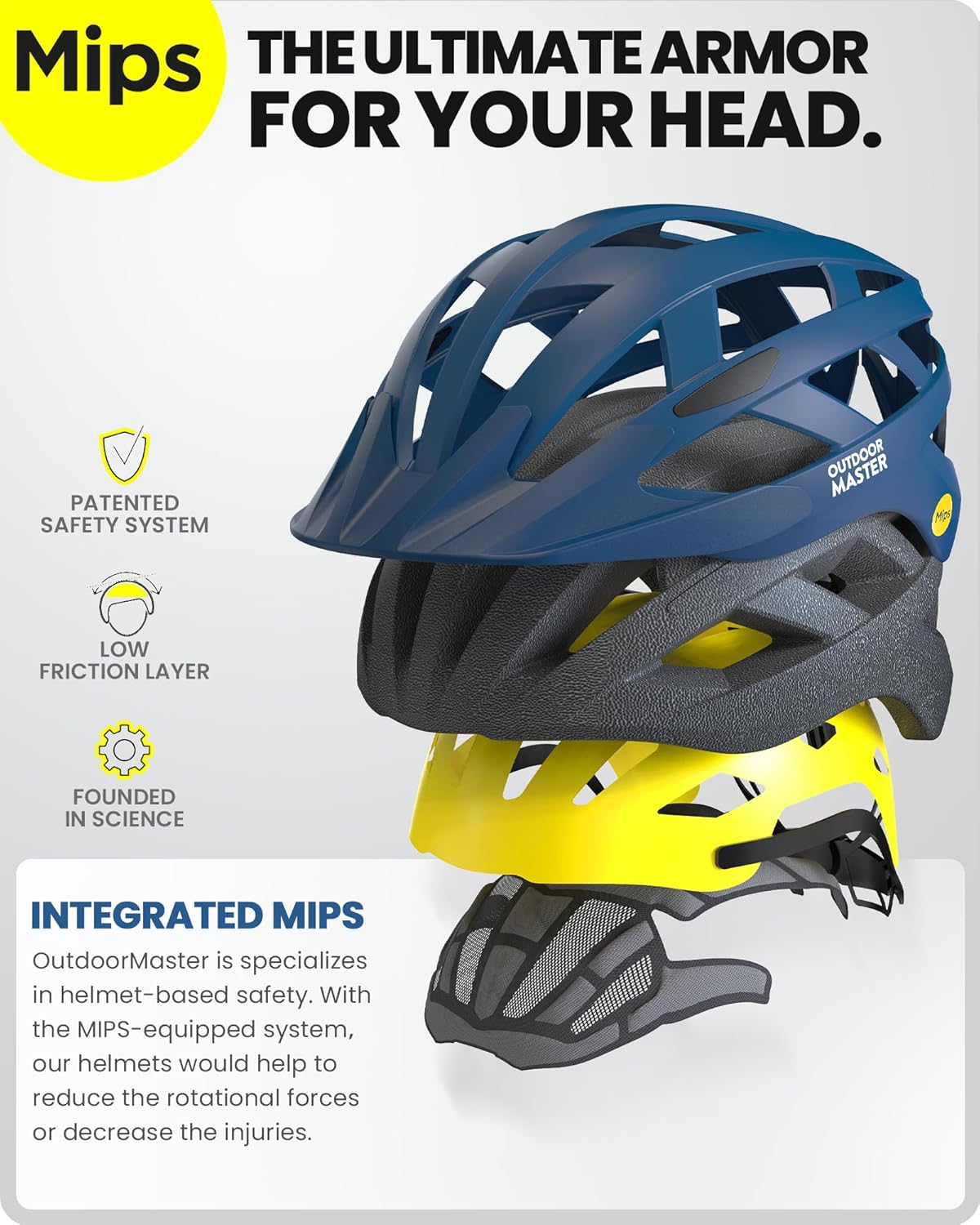 OutdoorMaster MIPS Gem I Casque de vélo de loisir adulte - Chaussée Bleu océan, M