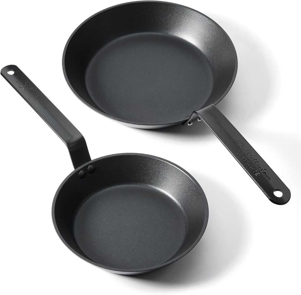 SENSARTE Lot de 2 poêles antiadhésives avec revêtement Swiss, compatibles four, compatibles induction, compatibles lave-vaisselle, sans PFOA ni PFOS, 8 et 10 pouces