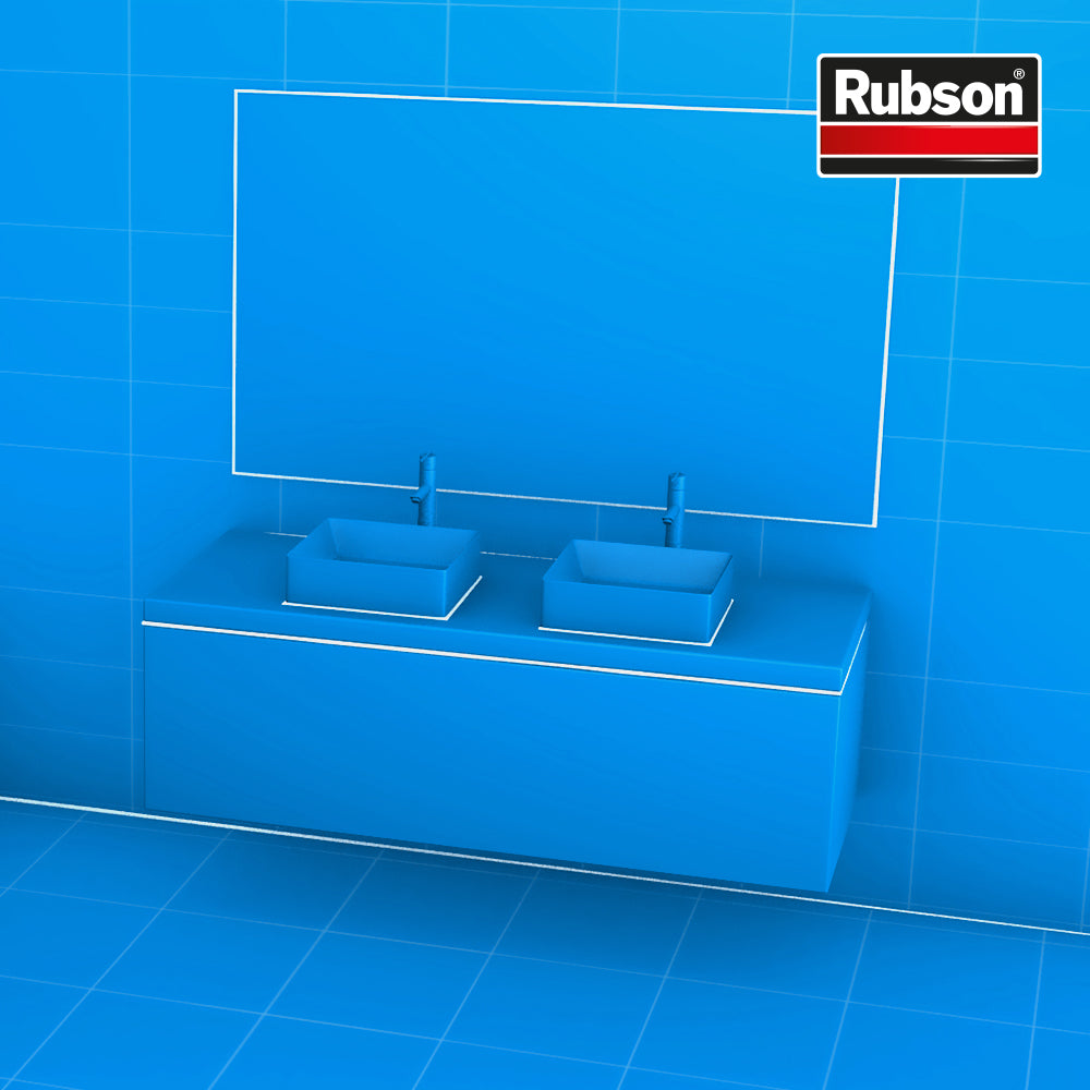 Henkel Rubson Je Jointe Mastic Transparent (tube de 50 ml), mastic étanche anti-moisissure en tube prêt à l'emploi, mastic silicone durable pour joints sanitaires spécial Bain & Cuisine