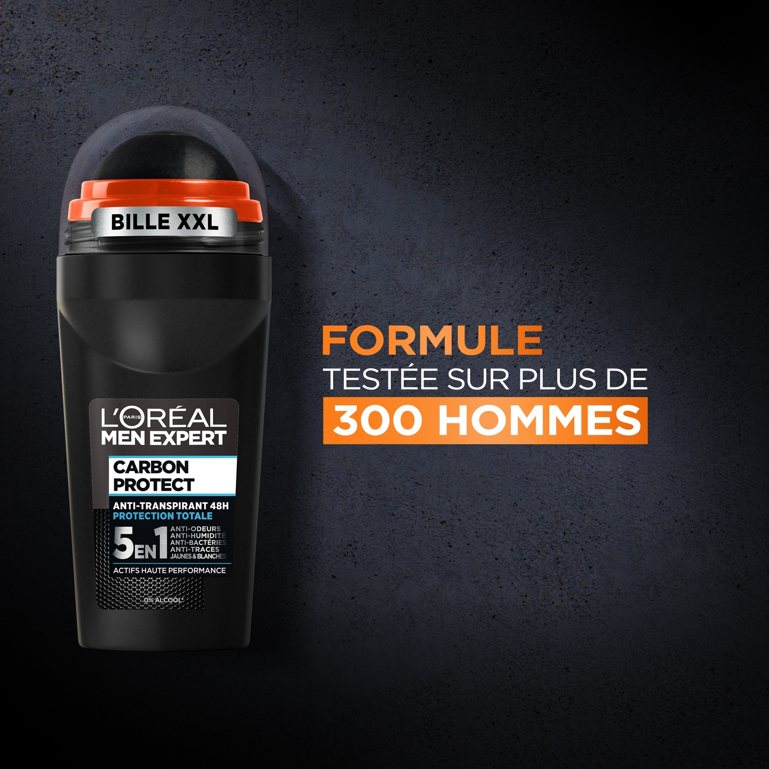 L'Oréal Paris MEN EXPERT Déodorant Bille Anti-Transpirant Carbon Protect 5-en-1 - 50ml