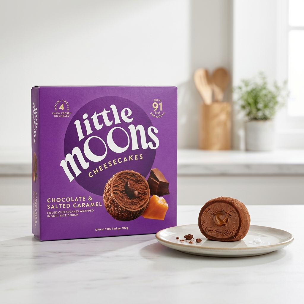Little Moons Mochis Saveur Cheesecake au Chocolat et Caramel Salé - 120 g