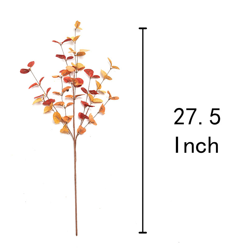 Yuejia Lot de 3 tiges d’eucalyptus artificielles d'automne - 70 cm