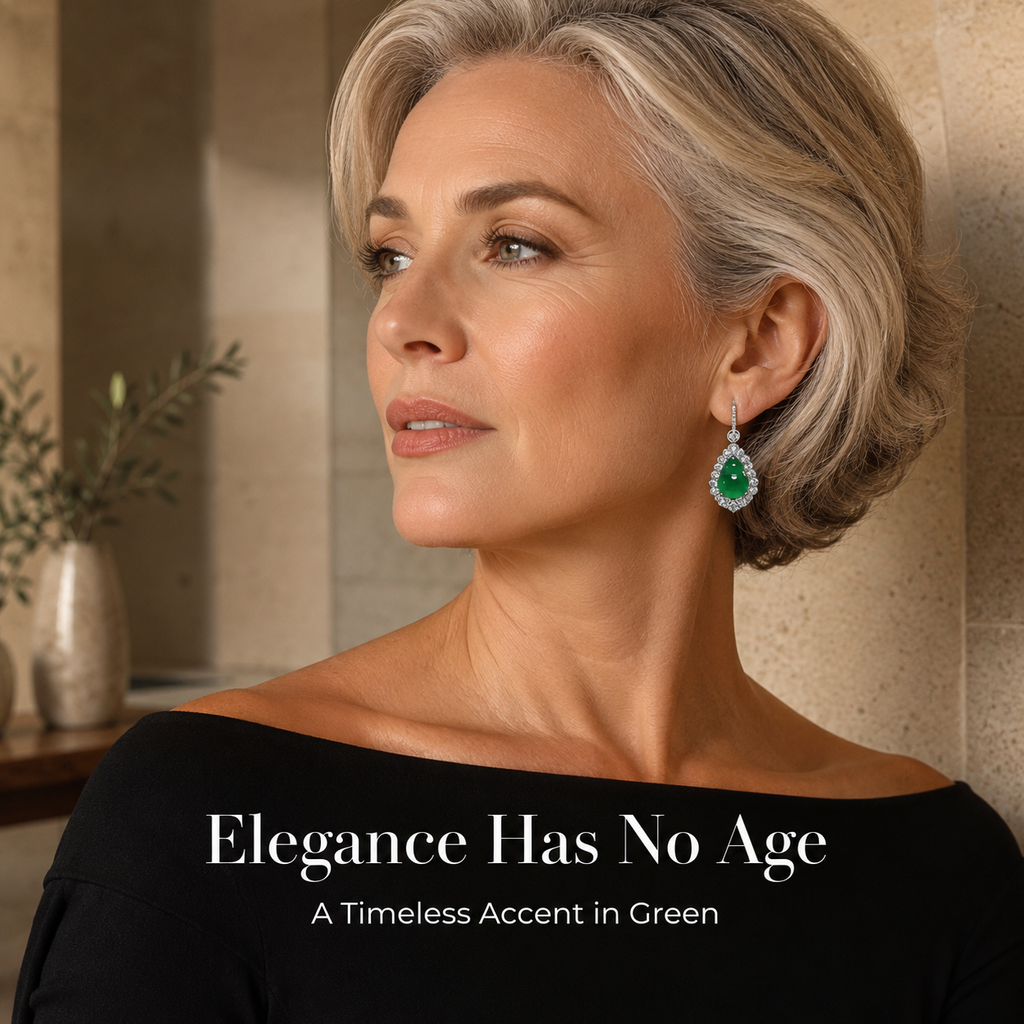 VoxorAI Boucles d'oreilles à clous en calcédoine naturelle vert émeraude, pour toutes les saisons en chalcédoine naturelle