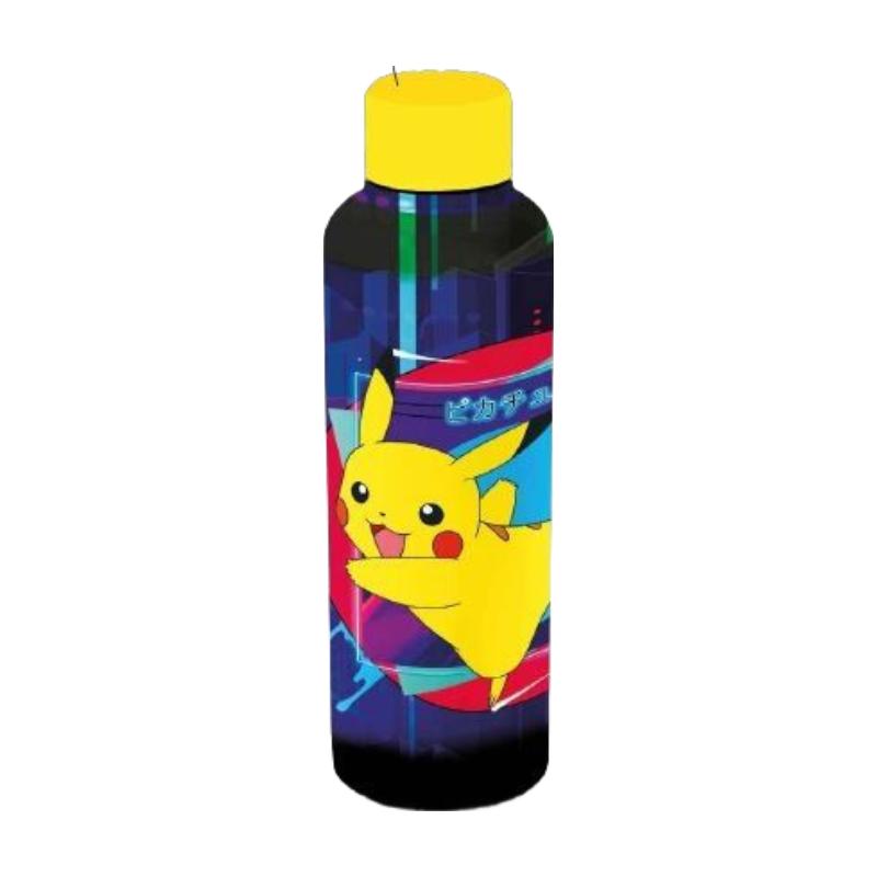 Stor Pokémon Bouteille isotherme en acier inoxydable 515 ml, Motif Pikachu, Noir