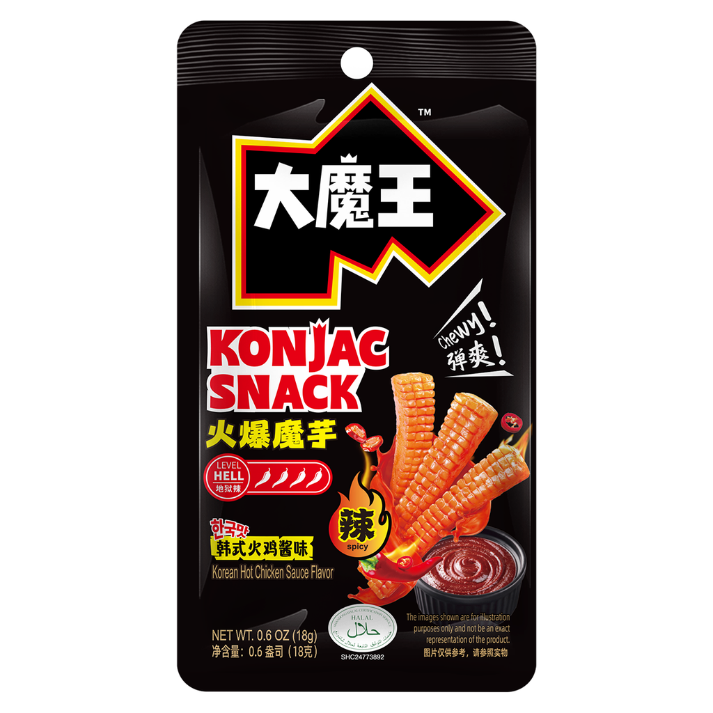 Yan Jin Pu Zi Konjac épicé Saveur sauce barbecue 360 g (18 g * 20)