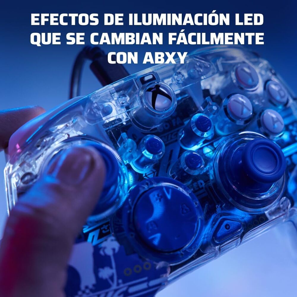 PDP Manette Filaire REALMz LED Light-up Pro Nintendo Switch et Switch OLED - Prise Audio 3,5 mm - Commandes Volume D-pad - Licence Officielle - Effets LED Réglables - Motif Knuckles