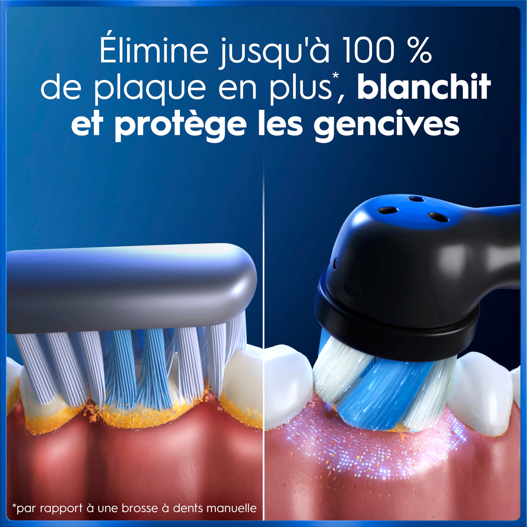 Oral-B iO 5 Lot de 2 brosses à dents électriques noir et blanc, 2 têtes de brosse