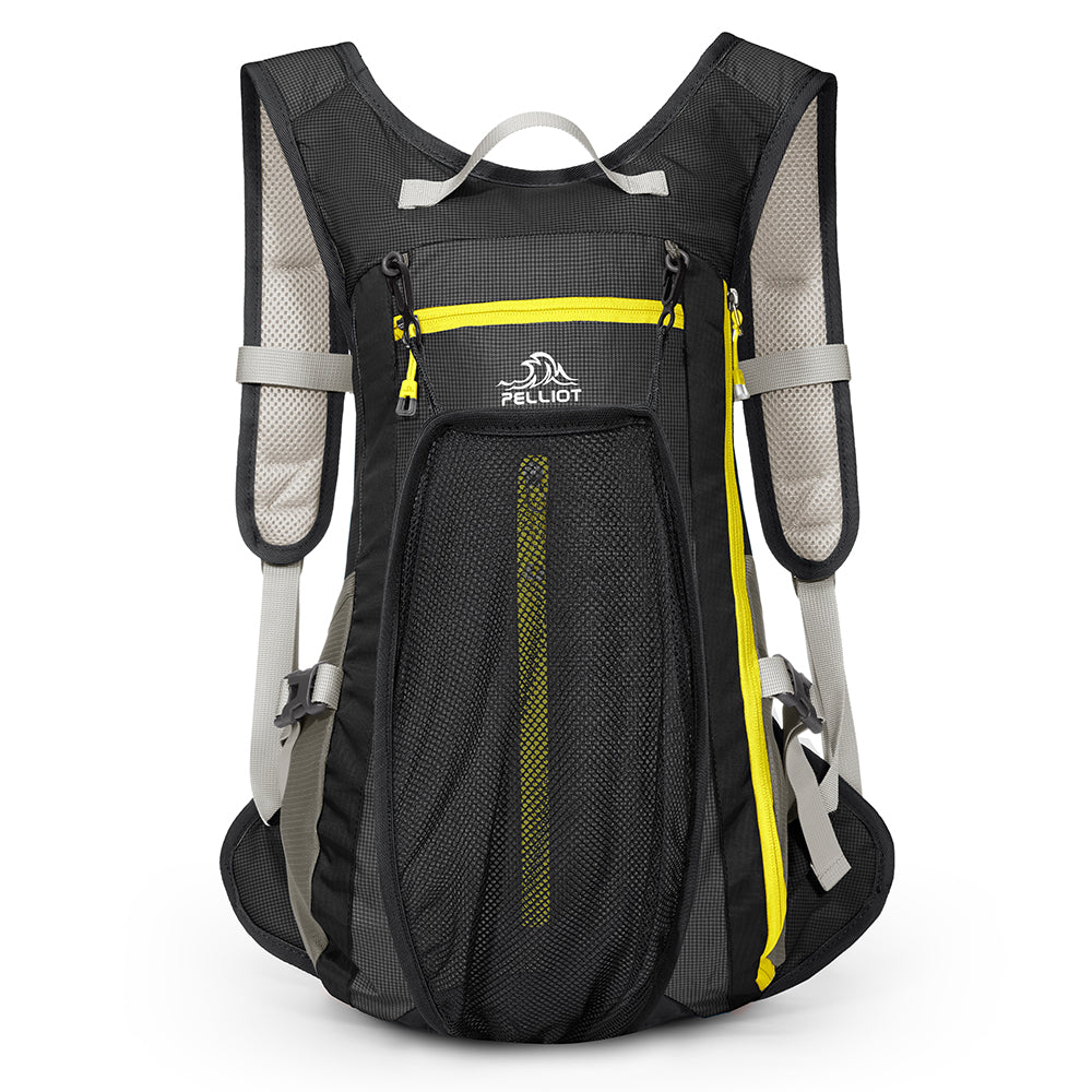 PELLIOT Sac à dos de trail unisexe léger respirant – Design entièrement noir élégant, 20 L