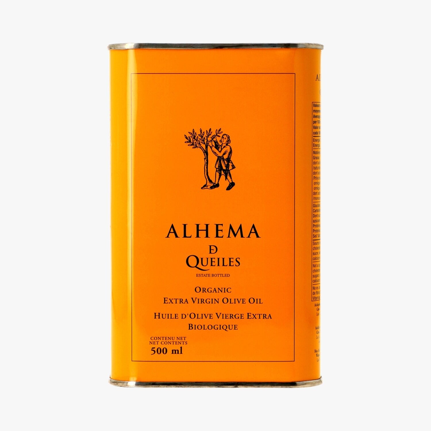 ALHEMA Huile d'Olive Extra-Vierge Biologique Arbequina, 500 ml