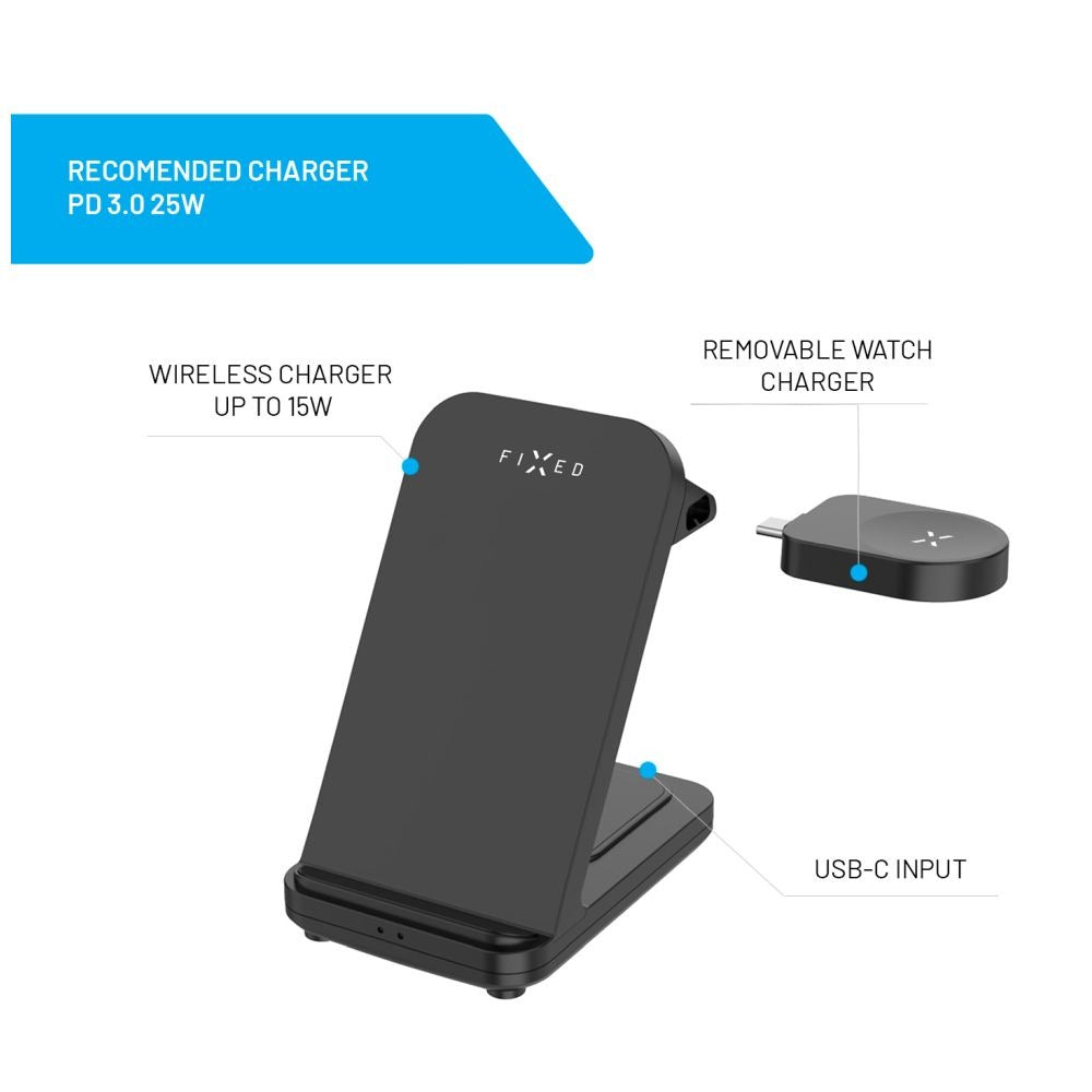 FIXED Station de charge pour Samsung, noir