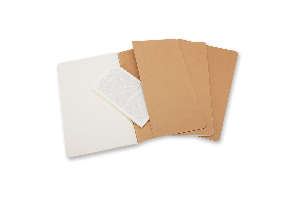 MOLESKINE lot de 3 cahiers grand format pages blanches