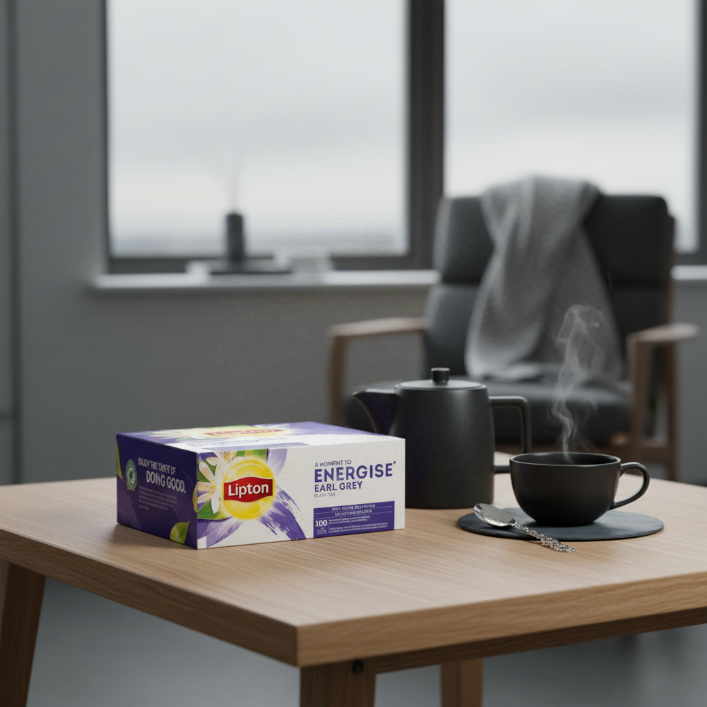 LIPTON Coffret Thé noir Earl Grey 100 sachets