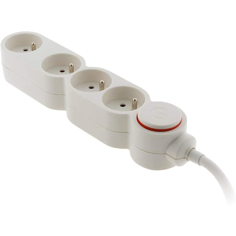 Bloc Home 4 prises 16A 2P+T câble 1,5m - Blanc - Zenitech