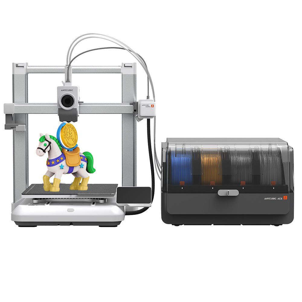 Imprimante 3D ANYCUBIC Kobra 4 Combo, impression multicolore, mise à niveau automatique LeviQ 3.0, mise à niveau sur 49 points, précision < 0,02 mm, impression pendant le séchage, séchage actif à 65 °C