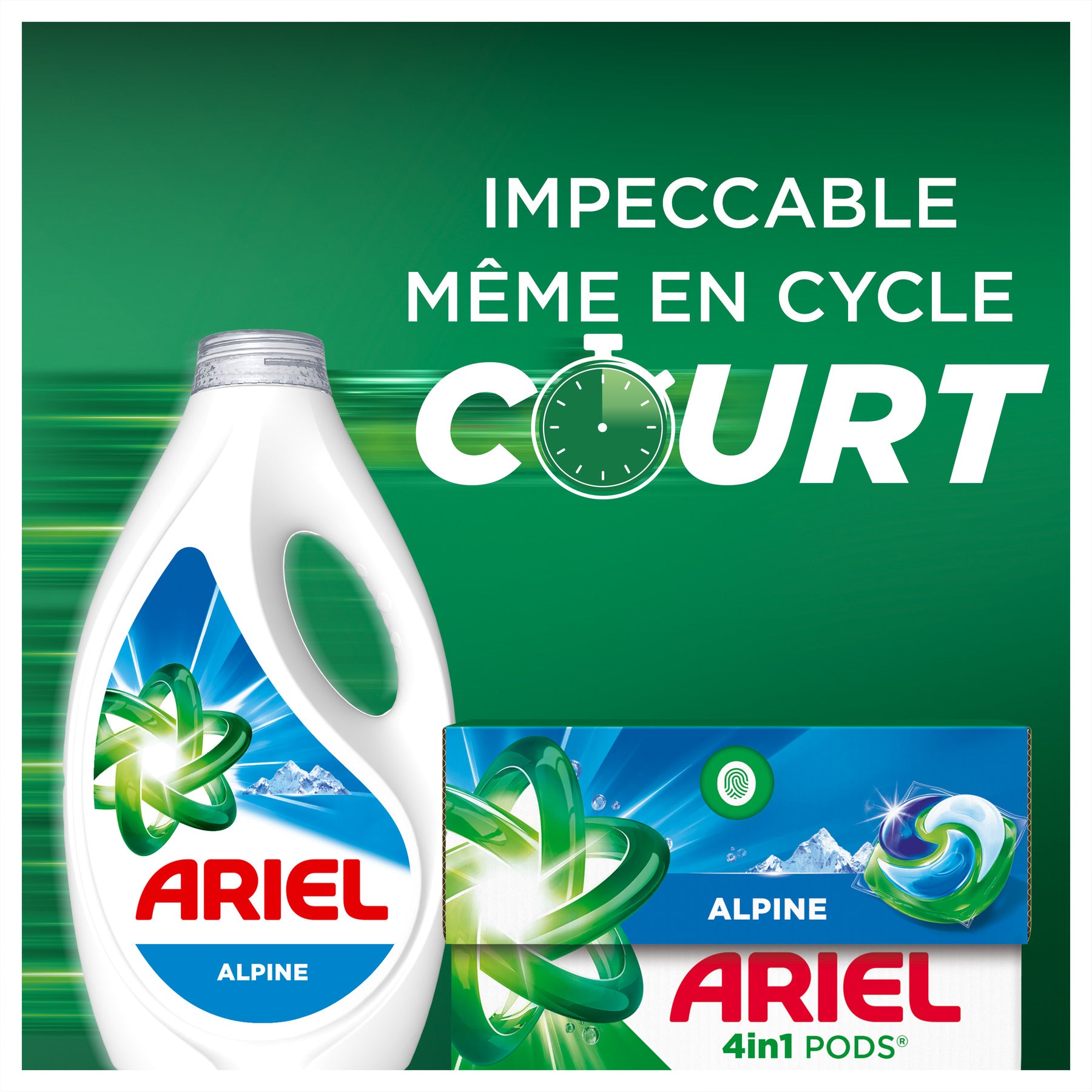 Ariel 4-en-1 capsules de lessive Alpine 30 doses