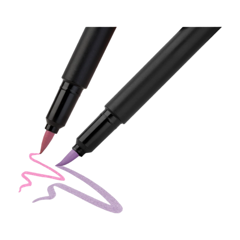 FABER-CASTELL Black Edition Lot de 6 feutres pastel avec pointe pinceau
