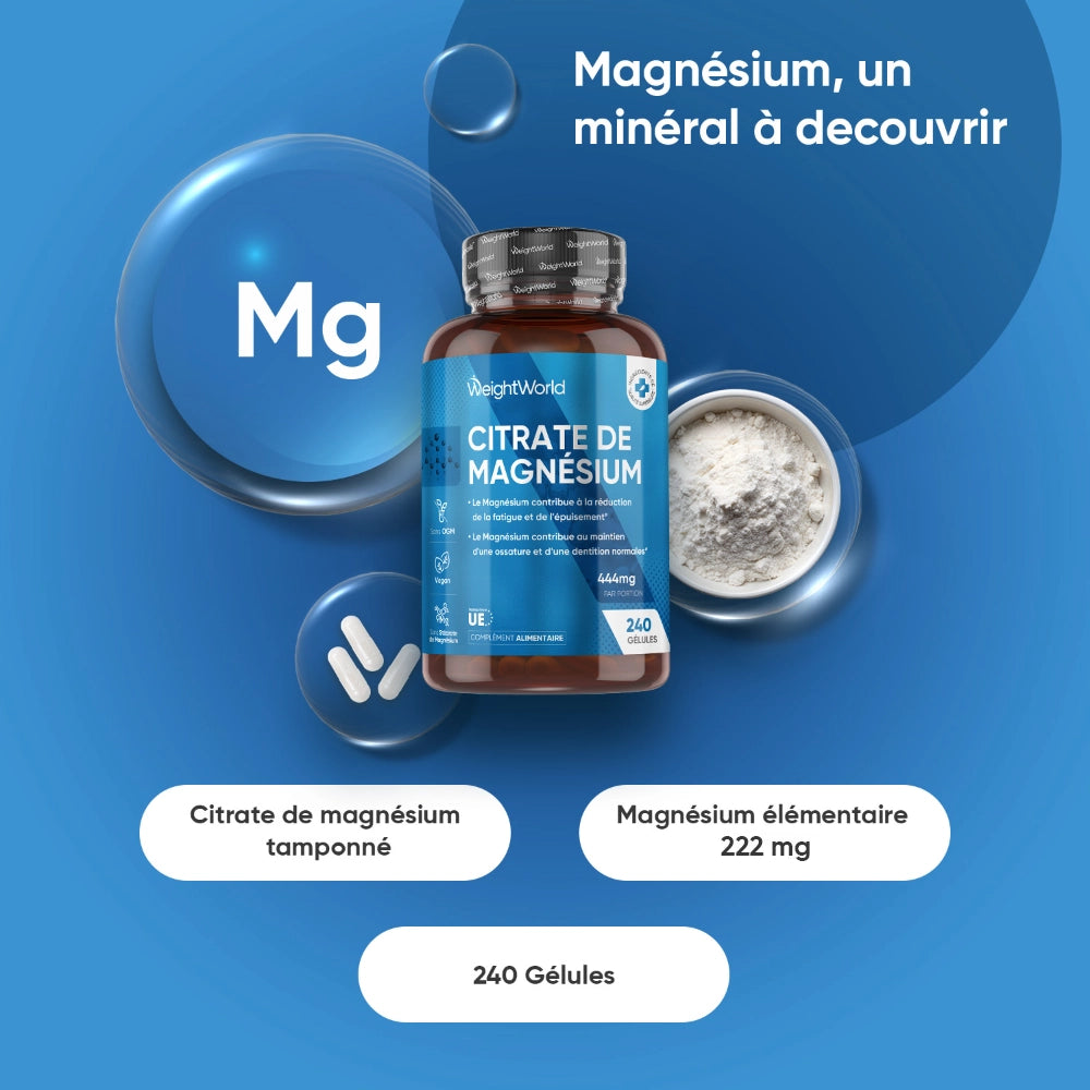 WeightWorld Citrate de magnésium 240 gélules
