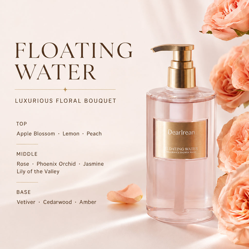 Coffret cadeau de bain flottant glamour parfumé Dear Irean (350 ml + 10 ml × 5 + boule de bain)