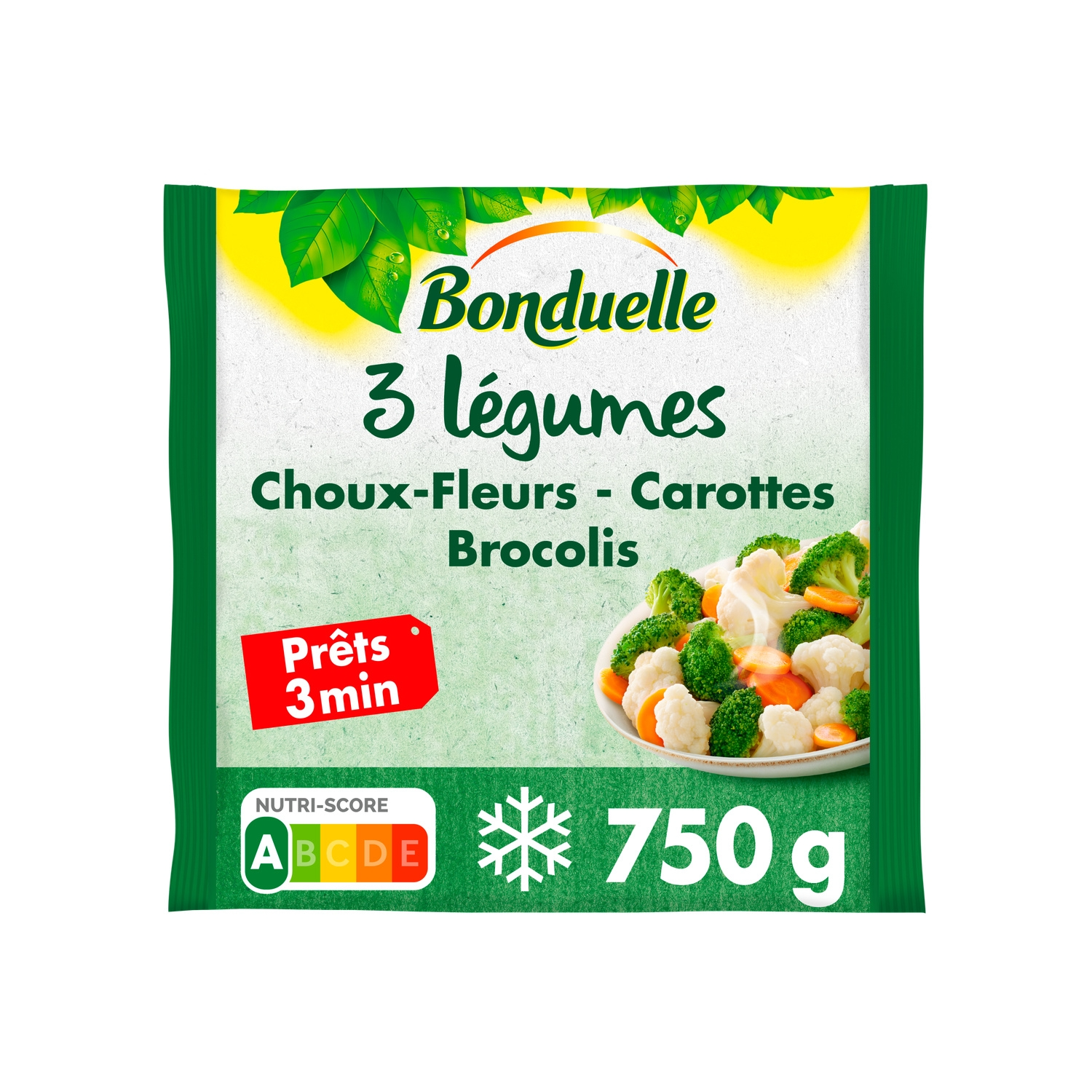 BONDUELLE Mélange Légumes Choux-Fleurs Carottes et Brocolis 750g