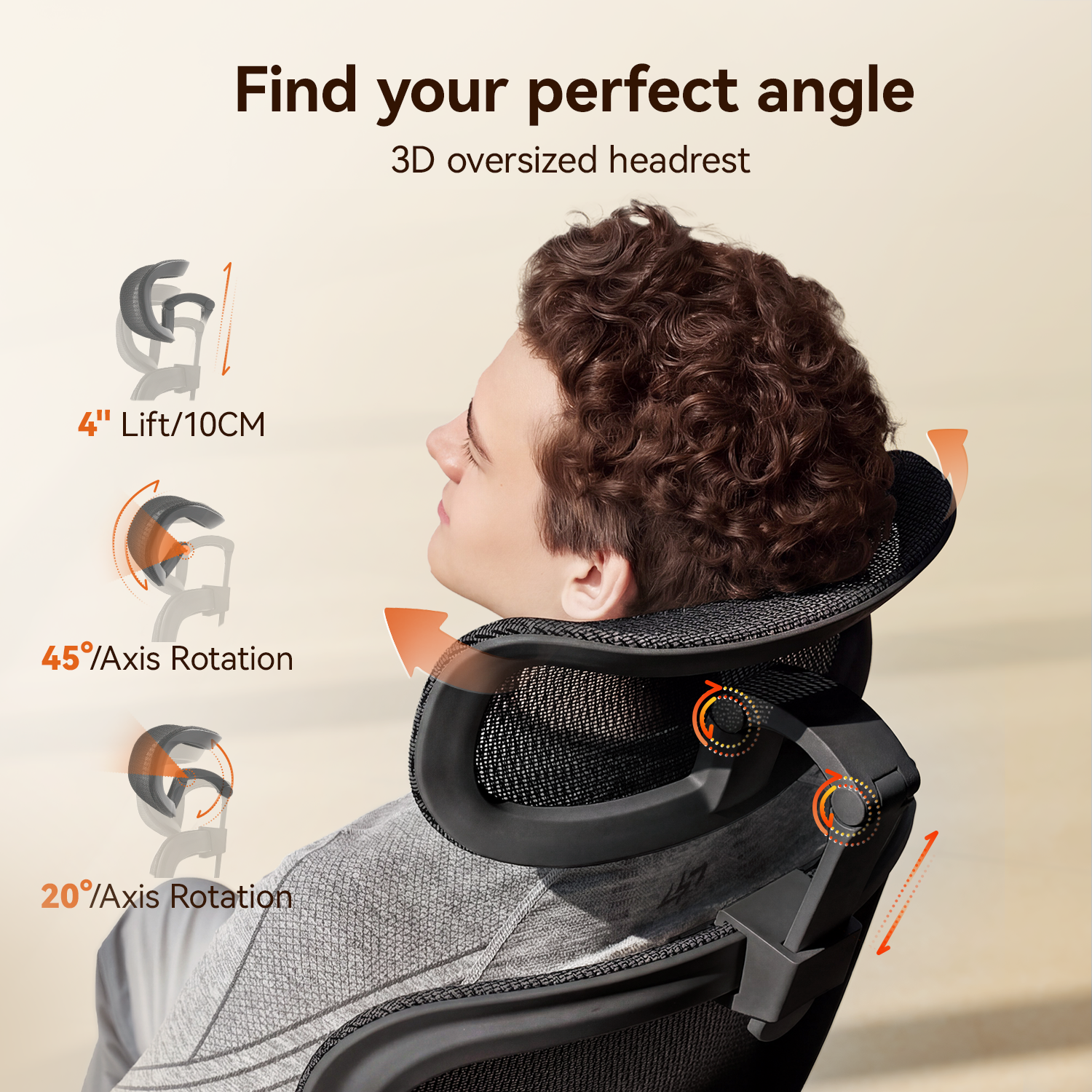 SIHOO B100 Ultra Chaise de bureau ergonomique, Chaise de bureau en maille avec soutien lombaire adaptatif, Chaise d’ordinateur avec appui-tête large