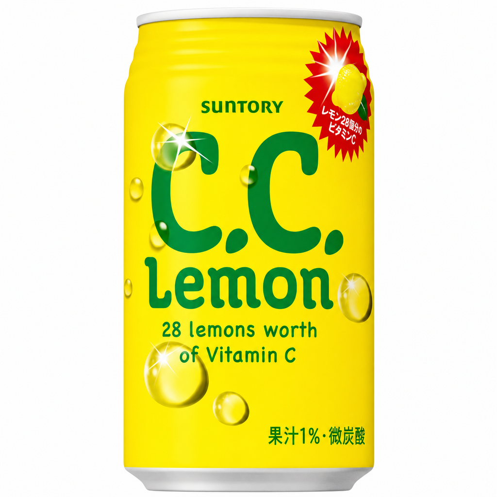 Suntory CC Lemon - Boisson gazeuse, canette 350 ml