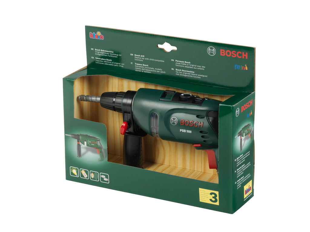 Theo Klein 8413 Perceuse jouet Bosch - Rotative à piles - Avec effets sonores et lumineux - 28,5 cm x 4,5 cm x 16 cm - Pour 3 ans et plus