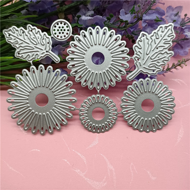 WhereHike Fournitures pour création de cartes, Matrices de découpe pour loisirs créatifs, Matrices de découpe en métal tournesols, Pochoirs pour scrapbooking, album, tamponnage