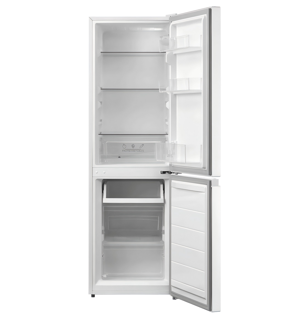 Comfee' RCB169WH2(E) 174 L 70/30 Réfrigérateur-congélateur pose libre, Hauteur 150 cm, Low Frost, Congélateur 4 étoiles, Silencieux 39 dB, Thermostat réglable, Éclairage LED, Porte réversible, Blanc [Classe énergétique E]
