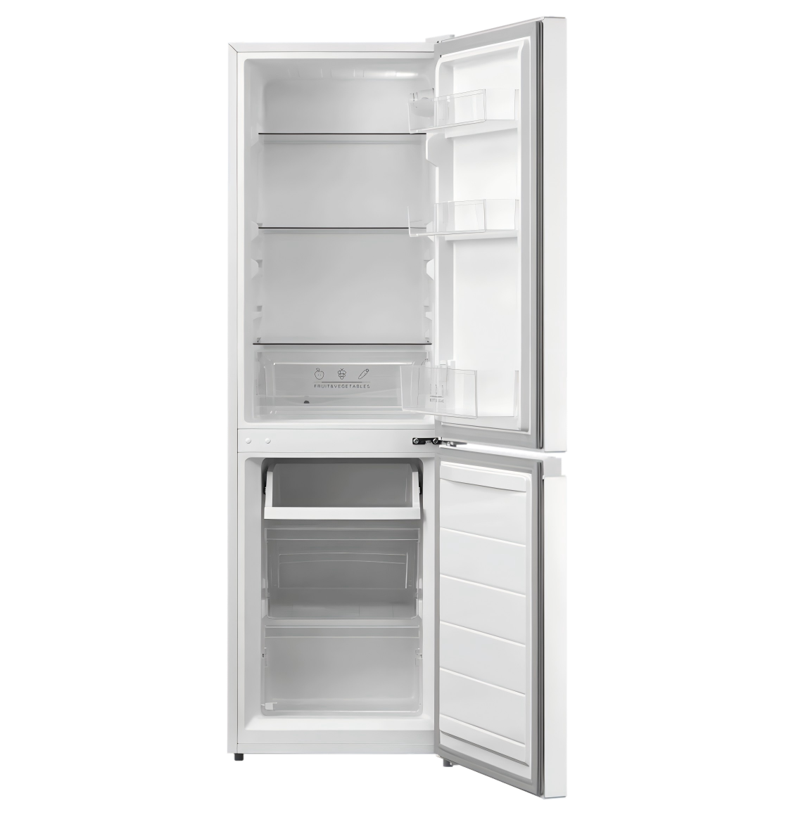 Comfee' RCB169WH2(E) 174 L 70/30 Réfrigérateur-congélateur pose libre, Hauteur 150 cm, Low Frost, Congélateur 4 étoiles, Silencieux 39 dB, Thermostat réglable, Éclairage LED, Porte réversible, Blanc [Classe énergétique E]