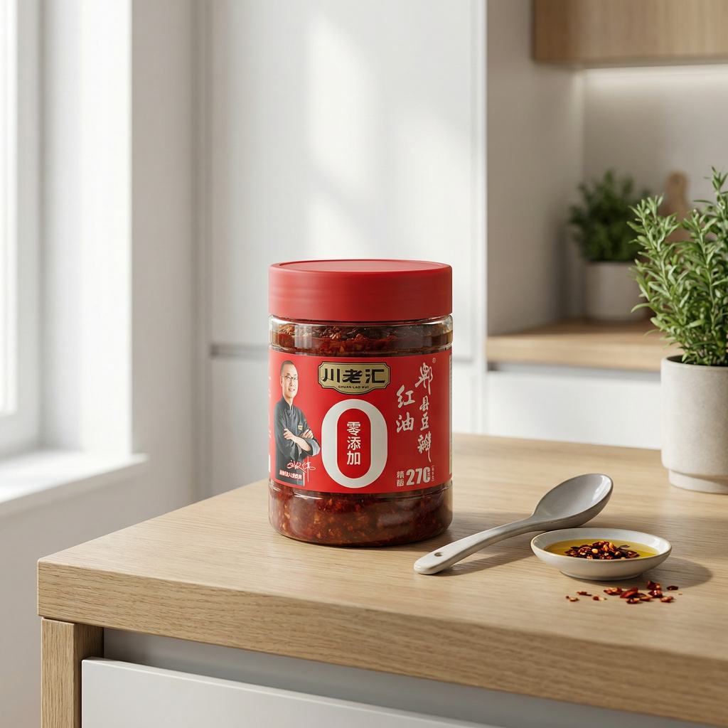 Chuan Lao Hui Pâte de fèves pimentée de Pixian à l'huile rouge 500 g
