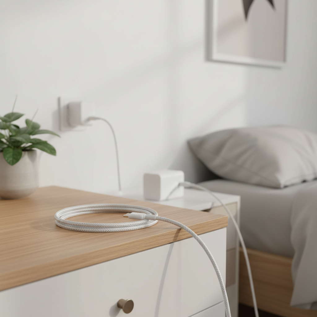 Belkin BoostCharge câble à gaine tressée USB-C vers USB-C - 15 cm - blanc