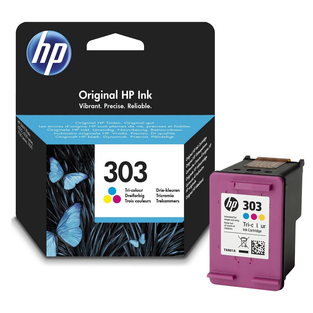 HP Cartouche d'encre d'origine 303 Tri-colour T6N01AE#UUS