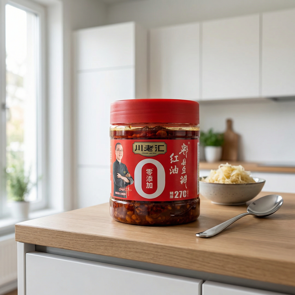 Chuan Lao Hui Pâte de fèves pimentée de Pixian à l'huile rouge 500 g