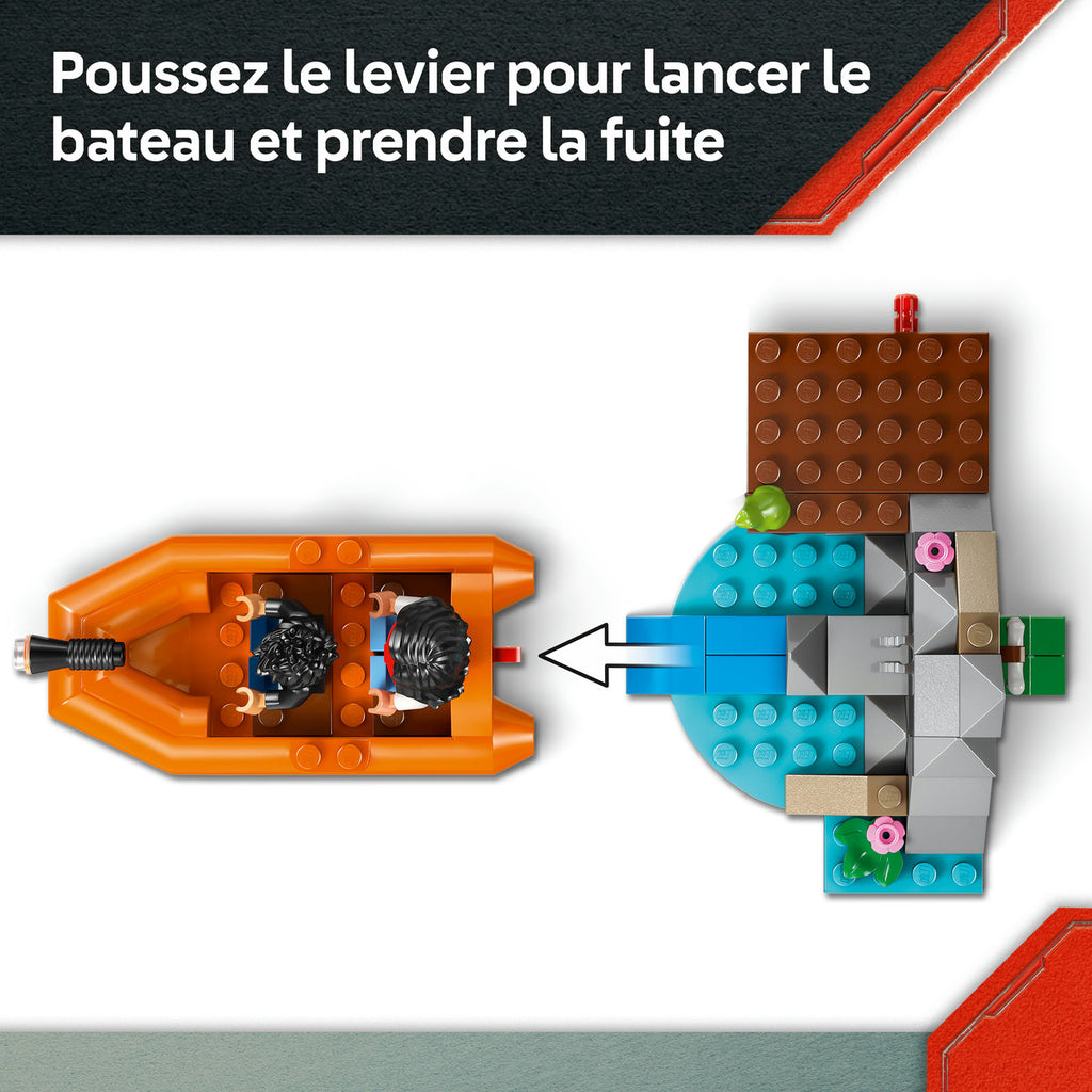 LEGO Jurassic World : Évasion du T. rex, hangar et bateau 76975 (199 pièces)