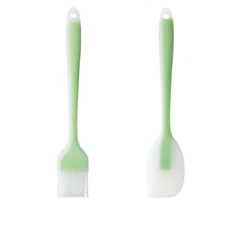 BJ Ensemble vert clair de pinceau à huile et de spatule-grattoir 21 cm