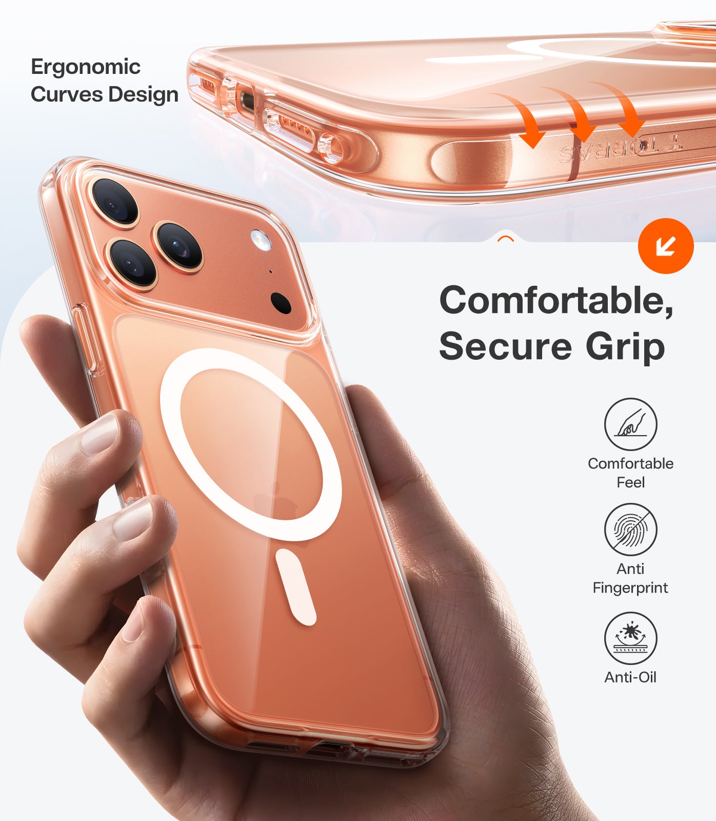 TORRAS Guardian-Magnetic - Coque pour smartphone iPhone 17 Pro - Transparent