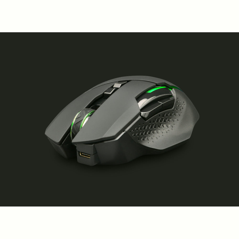 THE G-LAB Kult Caesium Souris gaming sans fil 7200 DPI, 6 boutons, Éclairage RGB, Noir