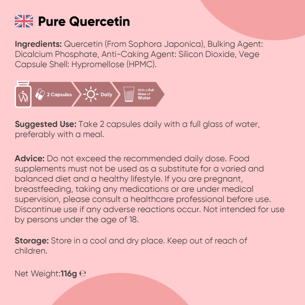 WeightWorld Quercétine Pure 1000 mg 180 Gélules