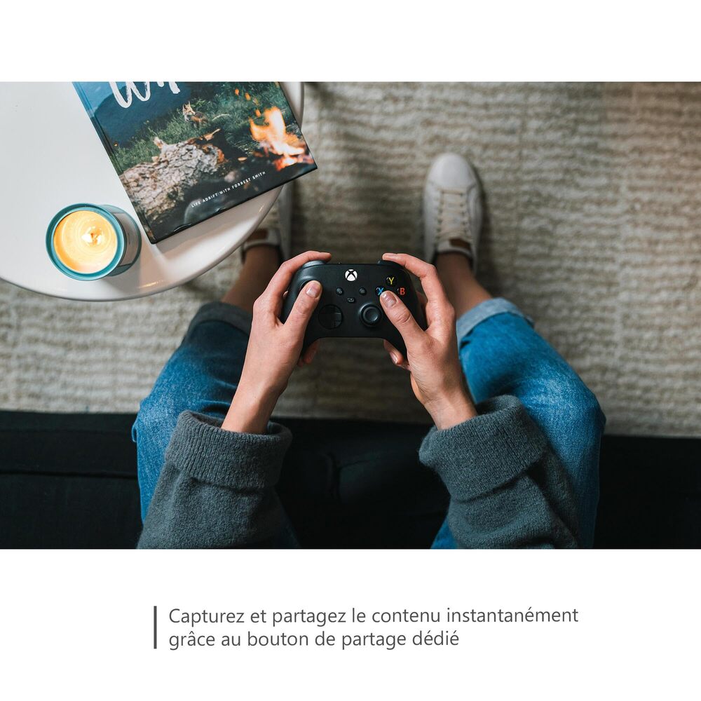 Manette sans fil Xbox pour PC avec câble USB-C - Noir