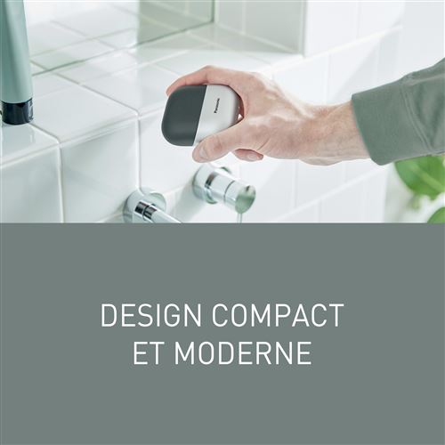 Panasonic ES-CM3BKS503 Rasoir électrique, 3 lames, étanche, utilisation sur peau sèche ou humide, Gris/Noir