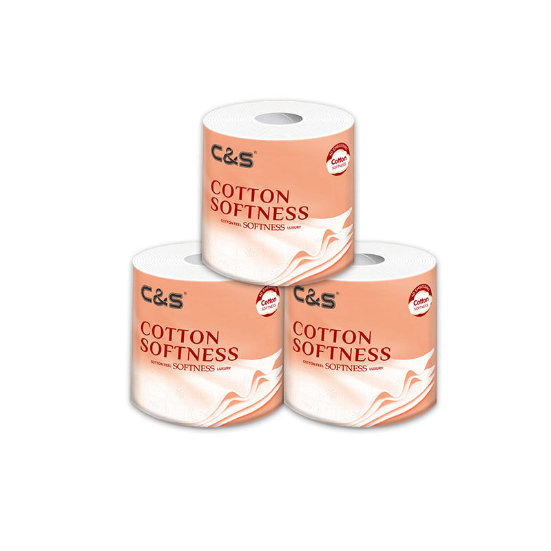 C&S Papier toilette (mandrin gaufré doux), 120 g, 12 rouleaux, doux comme du coton, toucher gaufré