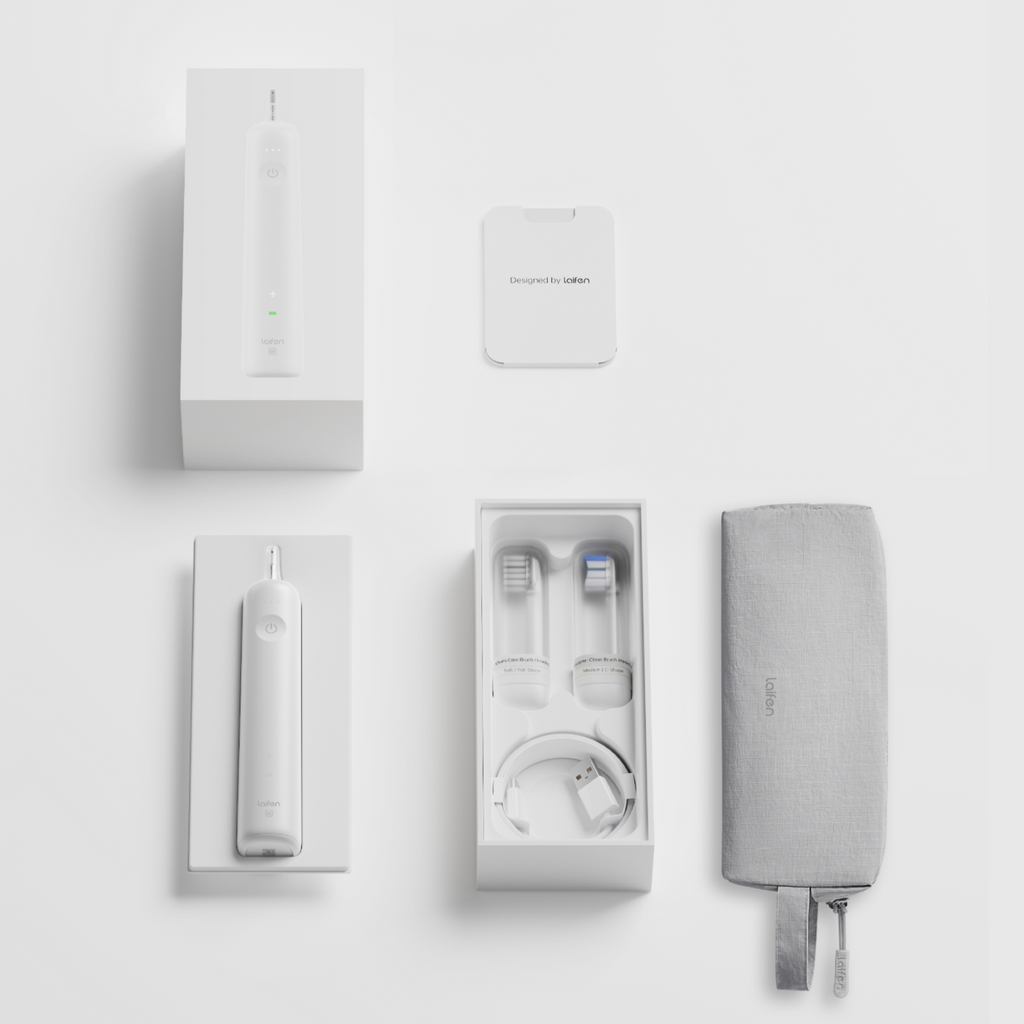 Laifen Wave SE Brosse à dents électrique, Brosse à dents sonique intelligente avec contrôle par application, Oscillation à 60°, 3 modes personnalisables, Batterie de 50 jours
