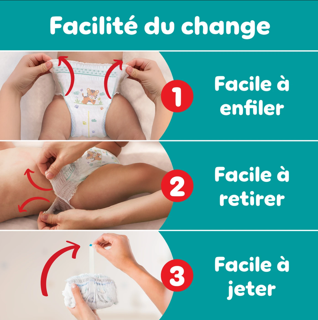 Pampers Baby-Dry Culottes, Taille 6, 80 Culottes de Change, 13-19 kg, Protection Anti-fuites 360° Jour et Nuit