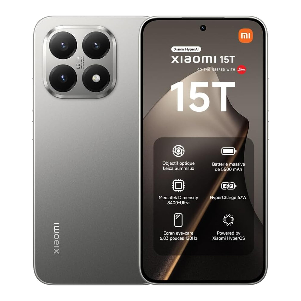 Xiaomi 15T 12/256 Gris Design Leica Esim, Double SIM, NFC